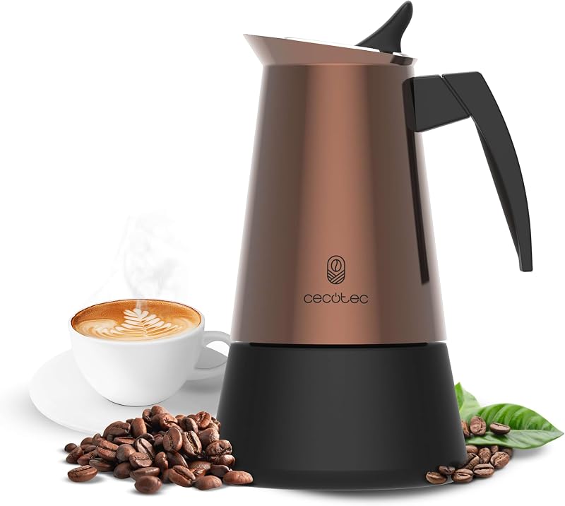 Cecotec Piccolina 400 ml bronz moka kávéfőző 4 csészéhez rozsdamentes acél