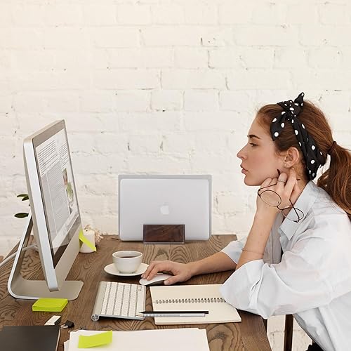 Miniatura 8 de GEVO Soporte vertical para computadora portátil para escritorio, soporte para laptop para MacBook y otras computadoras portátiles, accesorios de