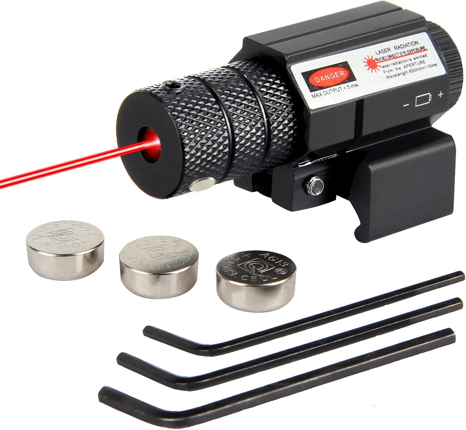 KASENTE Tactical Laser Sight, Red Dot Beam with 21mm Picatinny Rail Mount