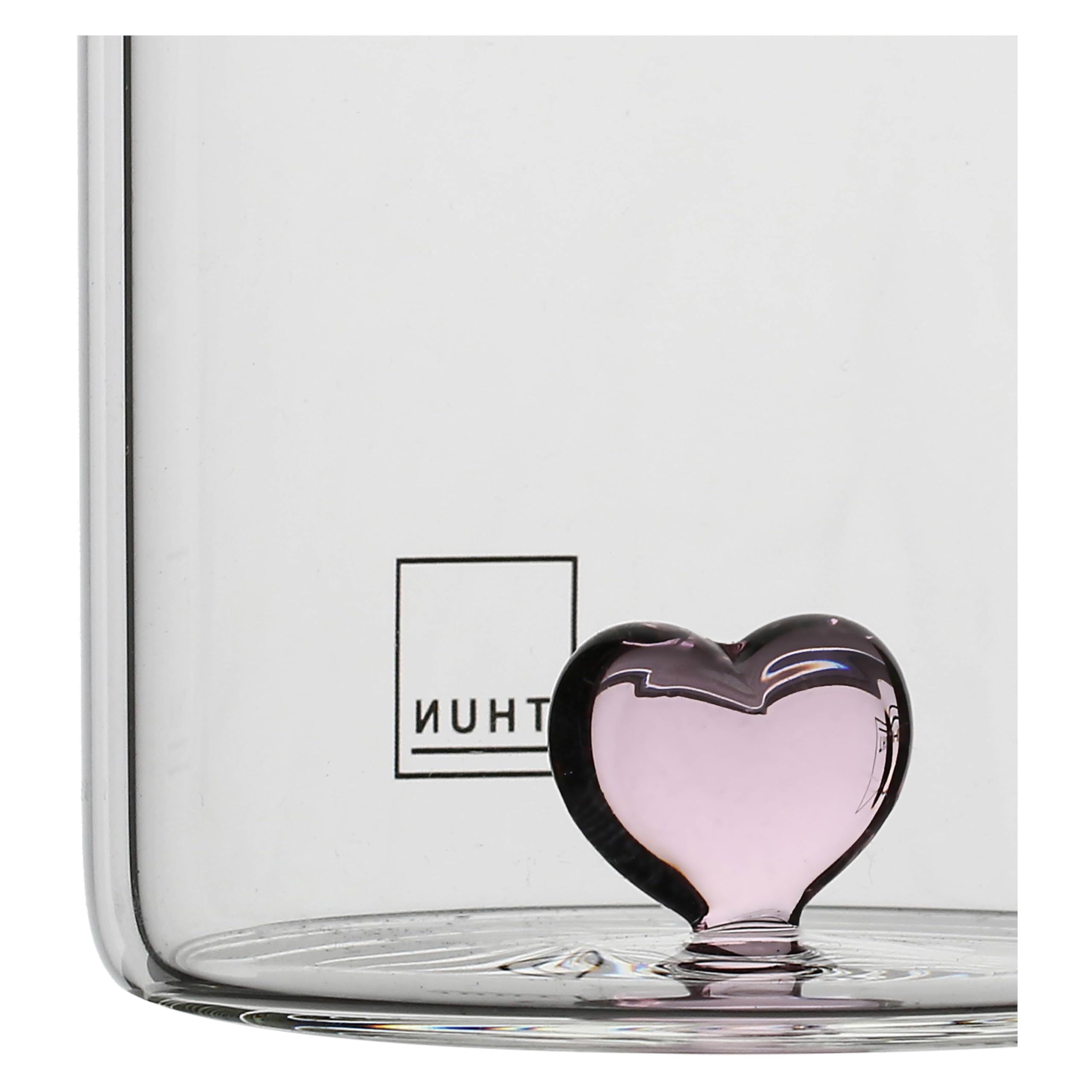 THUN - Set 2 bicchierini con cuore - vetro - Collezione Bomboniera - Ø 6 cm - 6.2 cm h (Confezione da 2)