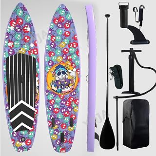 Adult PVC Inflatable Portable Stand-Up Paddle Board, EVA Color Anti-Skid Surfboard, SUP Paddleboard And Water Inflatable Surfboard, Water Sports Equipment