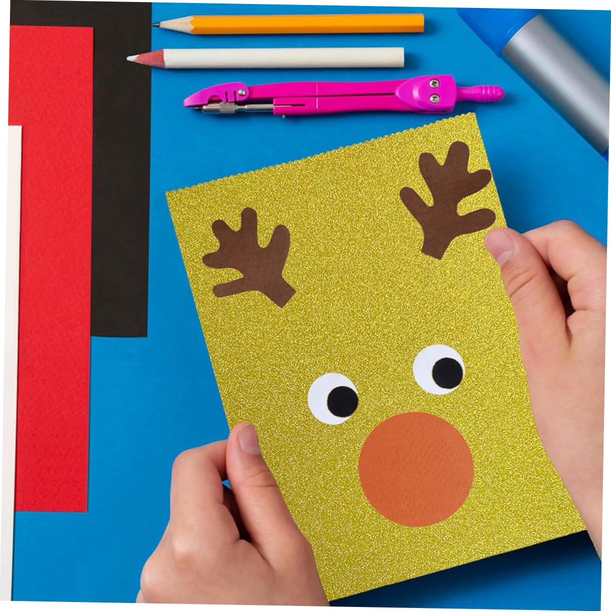 ARTIBETTER Carta Cartoncino Glitterata A4 per Progetti Artistici Te 50 Pezzi Resistente allo Sbiadimento e Strappi per Scrapbooking e Decorazioni
