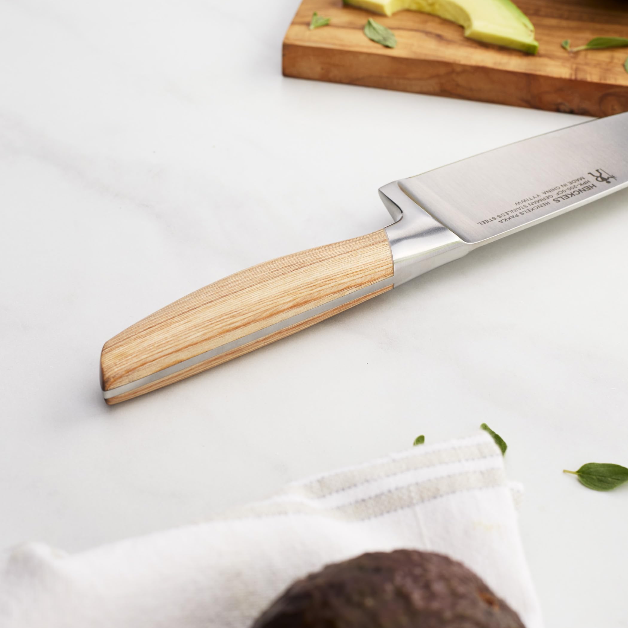 Henckels Pakka Wood Handle 8 inch Chefs Knife, German Engineered — Amazon image 7