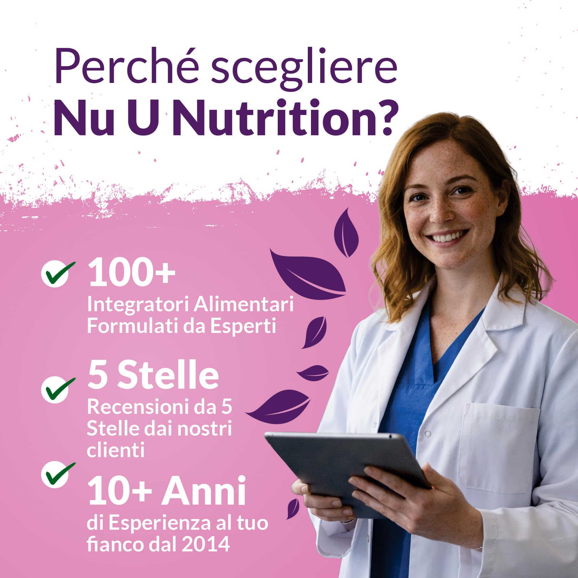 Biotina 10000 mcg - 365 Compresse Vegane - 1 Anno di Trattamento - Integratore per Crescita Capelli, Unghie & Pelle - Prodotto in Europa - Nu U Nutrition