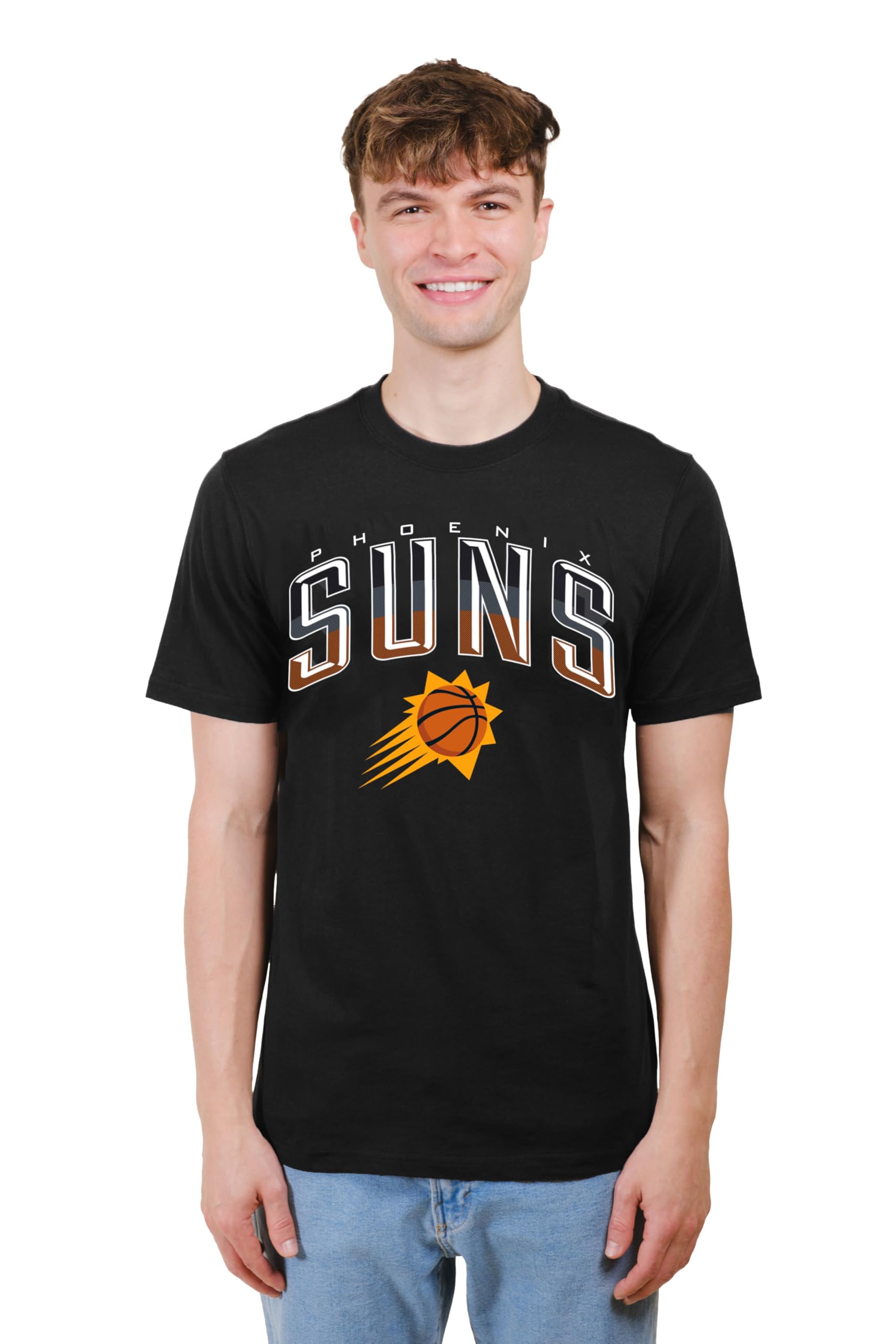 Ultra Game NBA Official Men’s Super Soft Supreme T-Shirt - Unisex, Phoenix Suns, Black, XX-Large