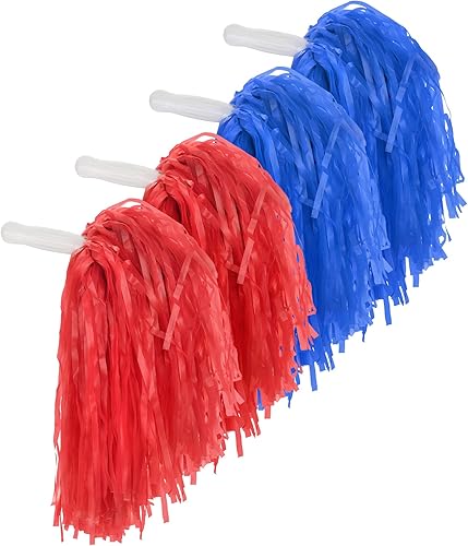 Miniatura 6 de Pangda paquete de 12 pompones de animadora deporte danza Cheer Pom Pom de plástico para deportes para animar equipo