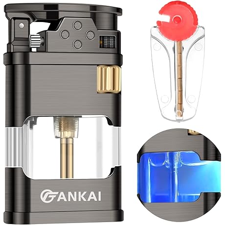 Torch Lighter with LED Light, FANKAI Butane Lighter for Everyday Use