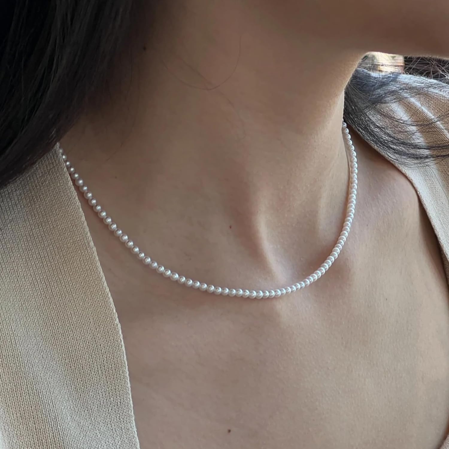 Freshwater Pearls Drop Necklace CZ Crystal Pearl Necklace Bride Pearls Diamond Necklaces Single Pearl Rhinestone Necklace for Women Jewelry Gift - Image 9