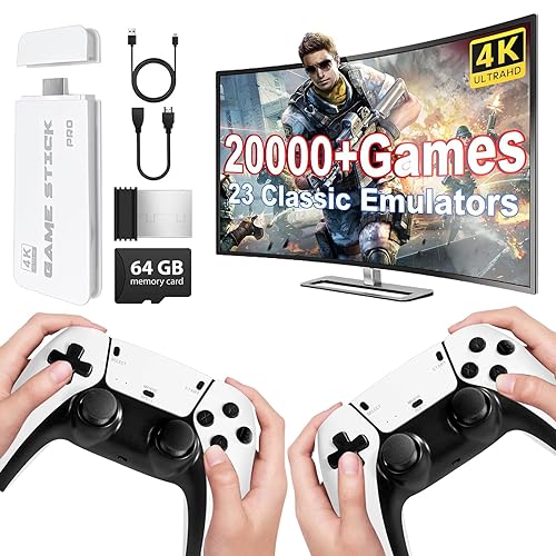 Consola de juegos retro inalámbrica, barra de juegos retro 4k salida HDMI incorporada más de 20,000 juegos 23 emuladores, Plug & Play Retro Game
