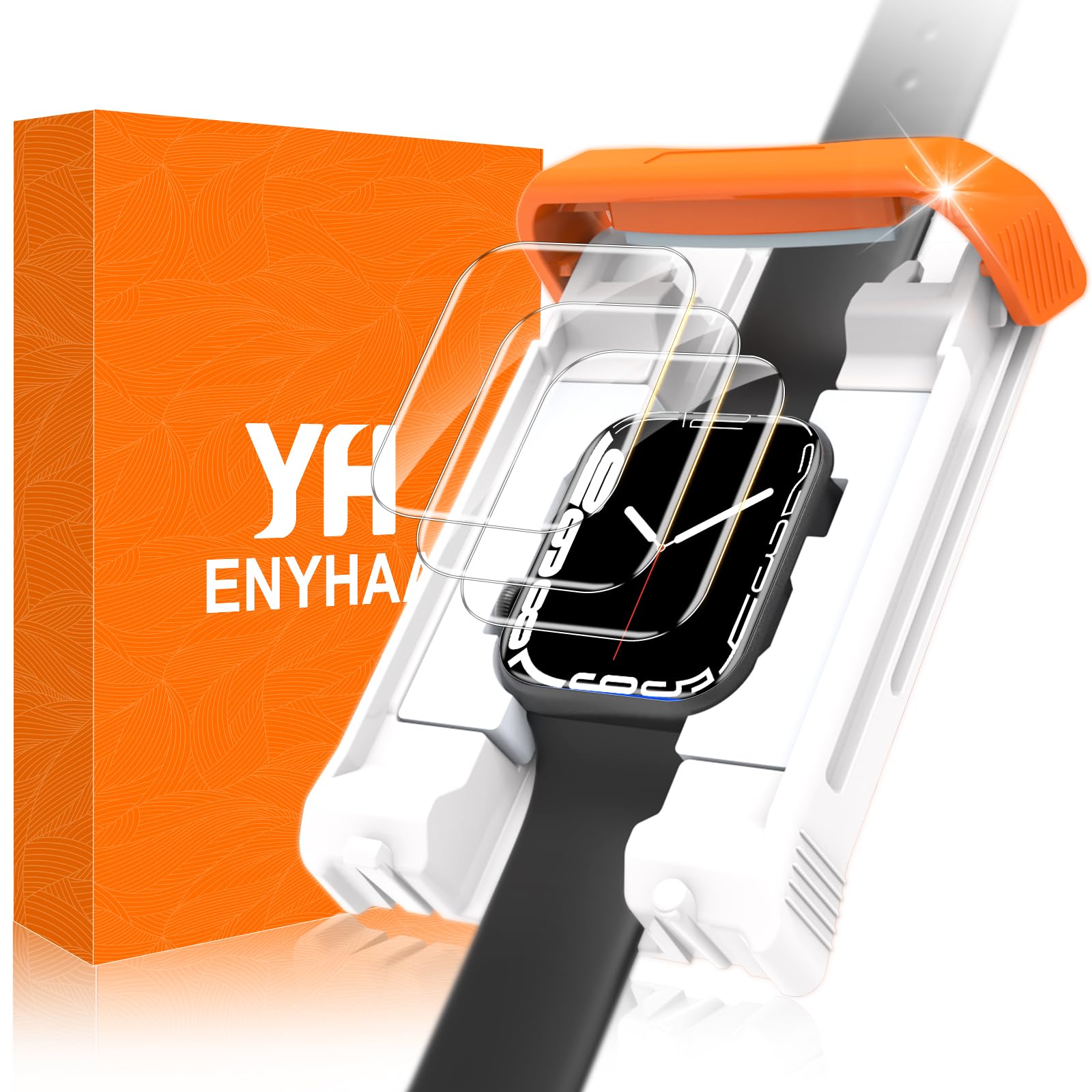 ENYHAA 3 Pack for Apple Watch Series SE/6/5/4 40mm Screen Protector,HD Transparent, Anti Scratch, Bubble Free [Automatic Align Tech] Self-Healing Flexible EPU Film for iWatch (40MM Series SE/6/5/4) - 1