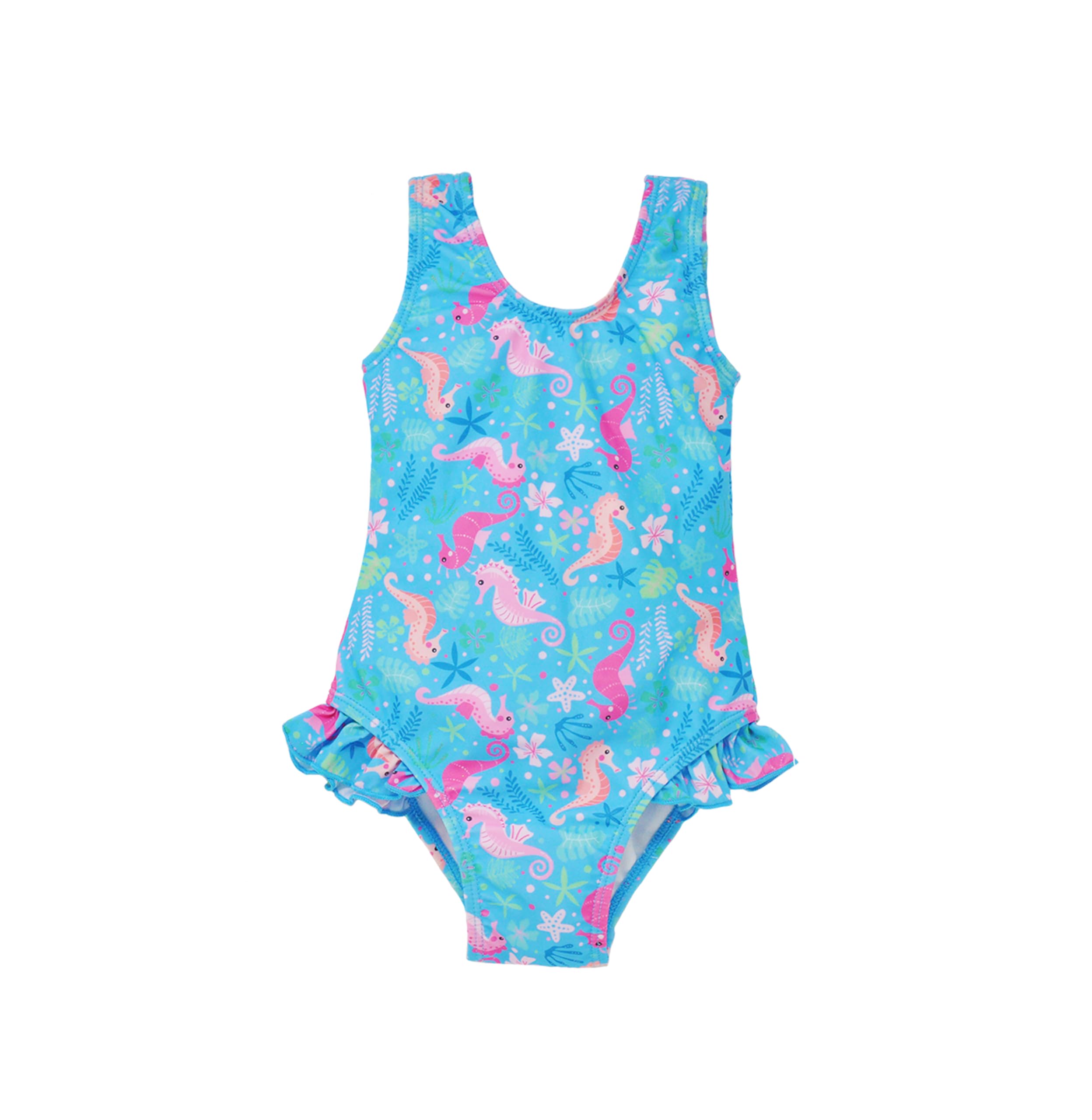 Flap Happy Girls UPF 50+ Delaney Hip Ruffle Swimsuit