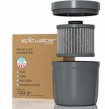 Epic Water Filters REPLACEMENT FILTER for Epic Nano XP Water Filter Pitcher or Dispenser. Nanofiltration Removes Bacteria, Virus, Cyst, Lead, Chromium 6, PFOS, PFOA, Heavy Metals, Pesticides