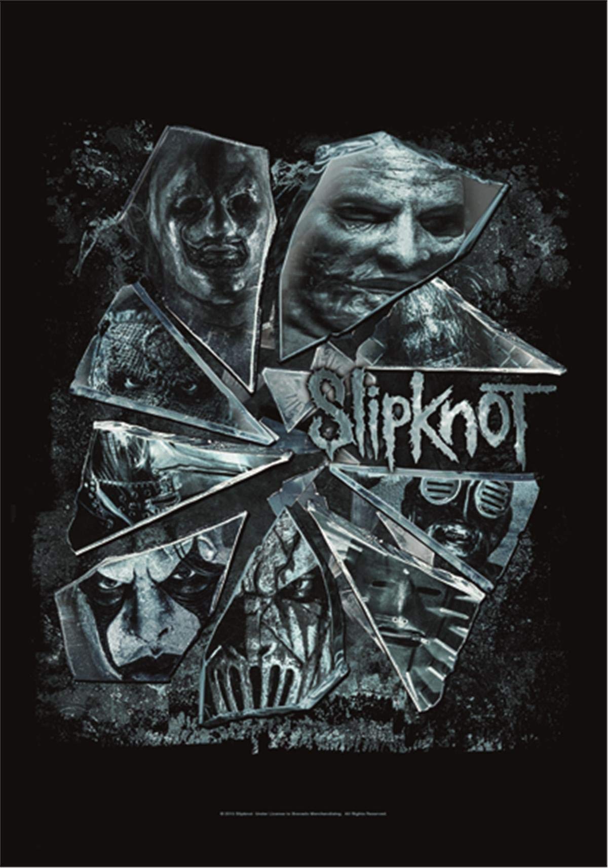 Heart Rock Multicoloured Original Slipknot Broken Glass Flag, Multi-Colour, 110 X 75 X 0.1 Cm