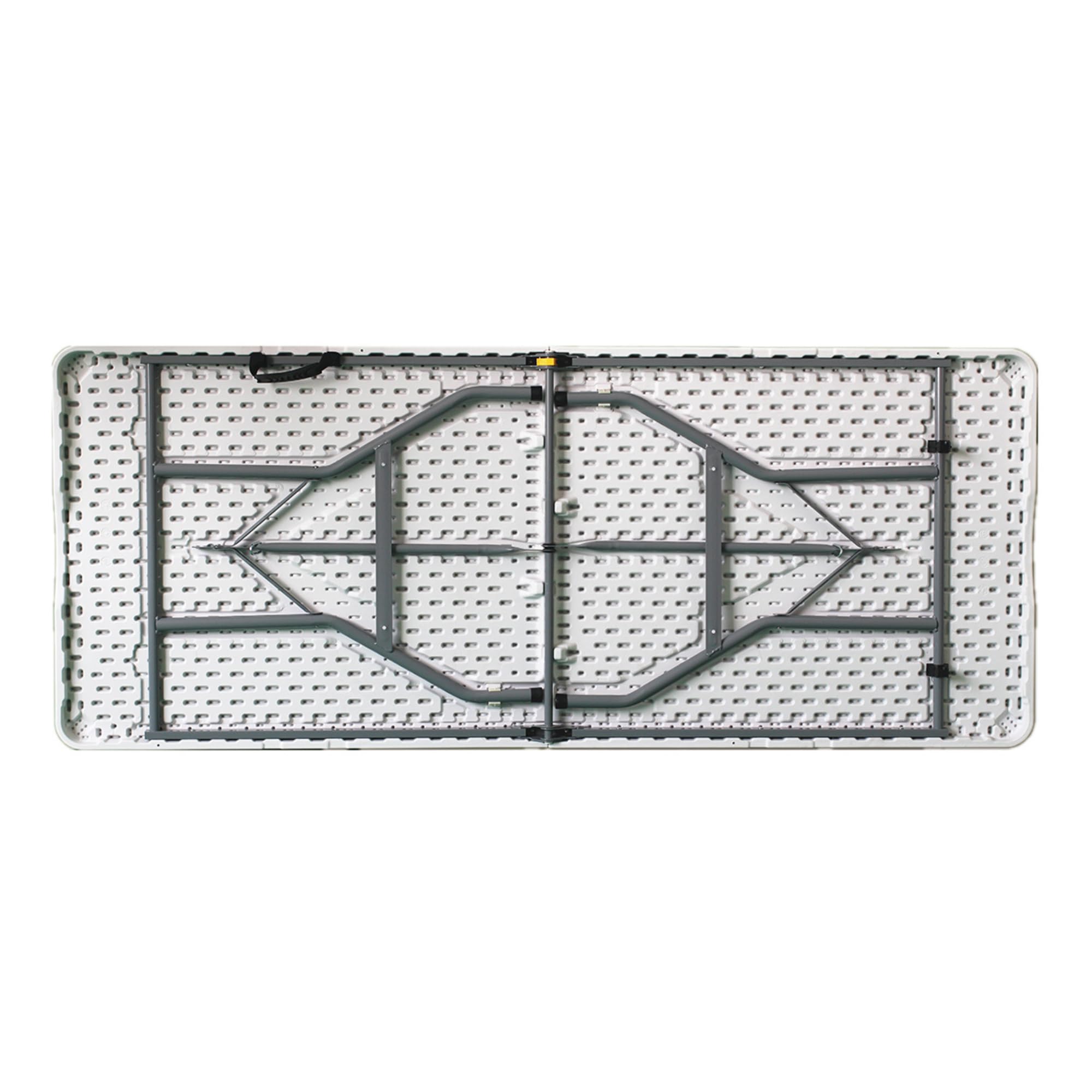 Pack Mesa Plegable 180 cm + 6 Sillas Negras Plegables - Conjunto Mobiliario Multiusos - Estructura Hierro Reforzado - Ideal Formación, Catering y Oficinas - Pack para Eventos Profesional