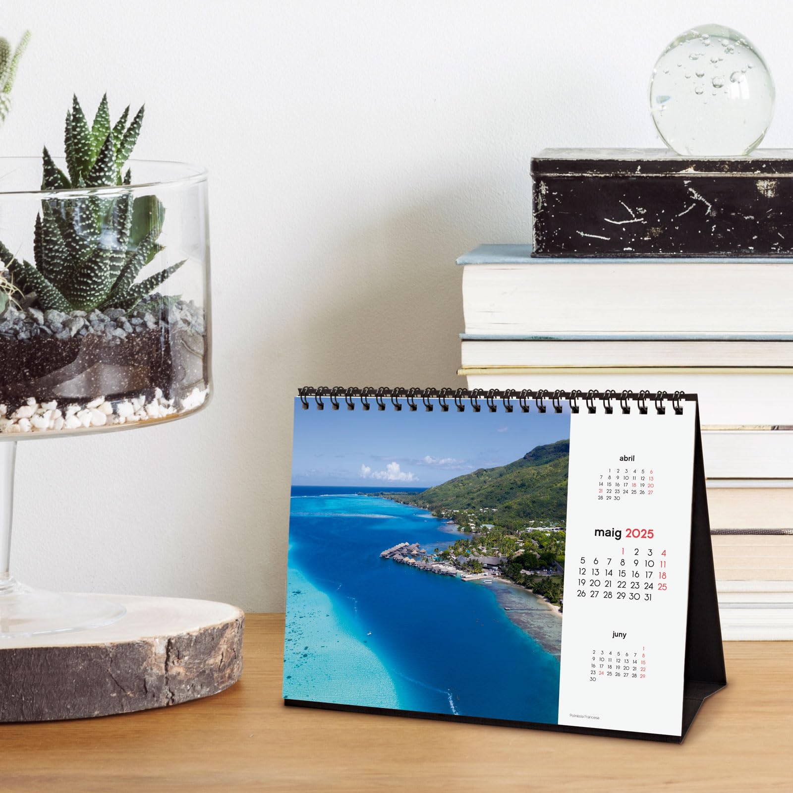 Finocam - Calendar Desktop Images to Write 2025 Month View January 2025 - December 2025 (12 months) Paradise landscapes Catalan - Image 3