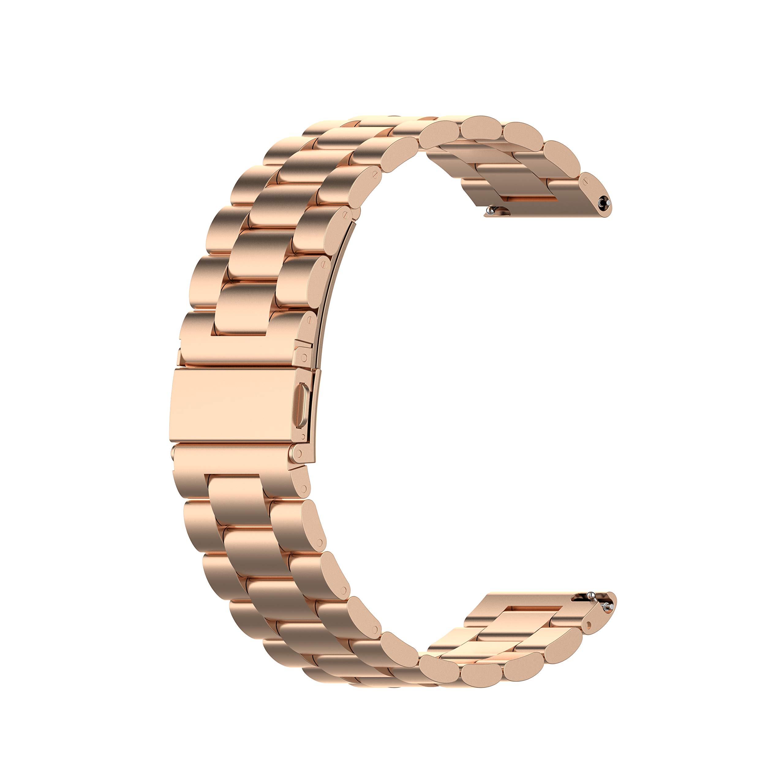 H.May 20mm Smart Watch Strap, Stainless Steel Metal Replacement Bands Compatible with Galaxy Watch 5/4 40mm 44mm - Image 2
