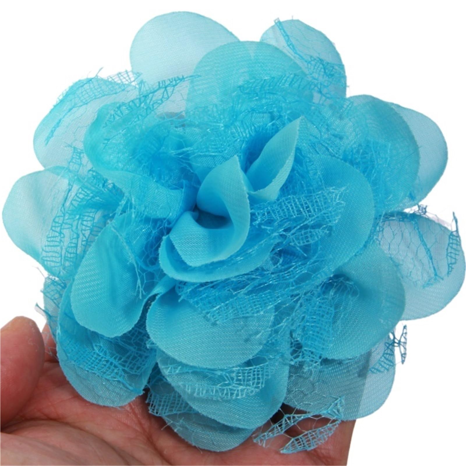 Wtaxbh A Iron On Patches 7Pcs 11Cm Chiffon Organz Fabric Rose Flowers Wedding Dress Clothing Headwear Decoration Diy Headdress Decor Craft Project(A)