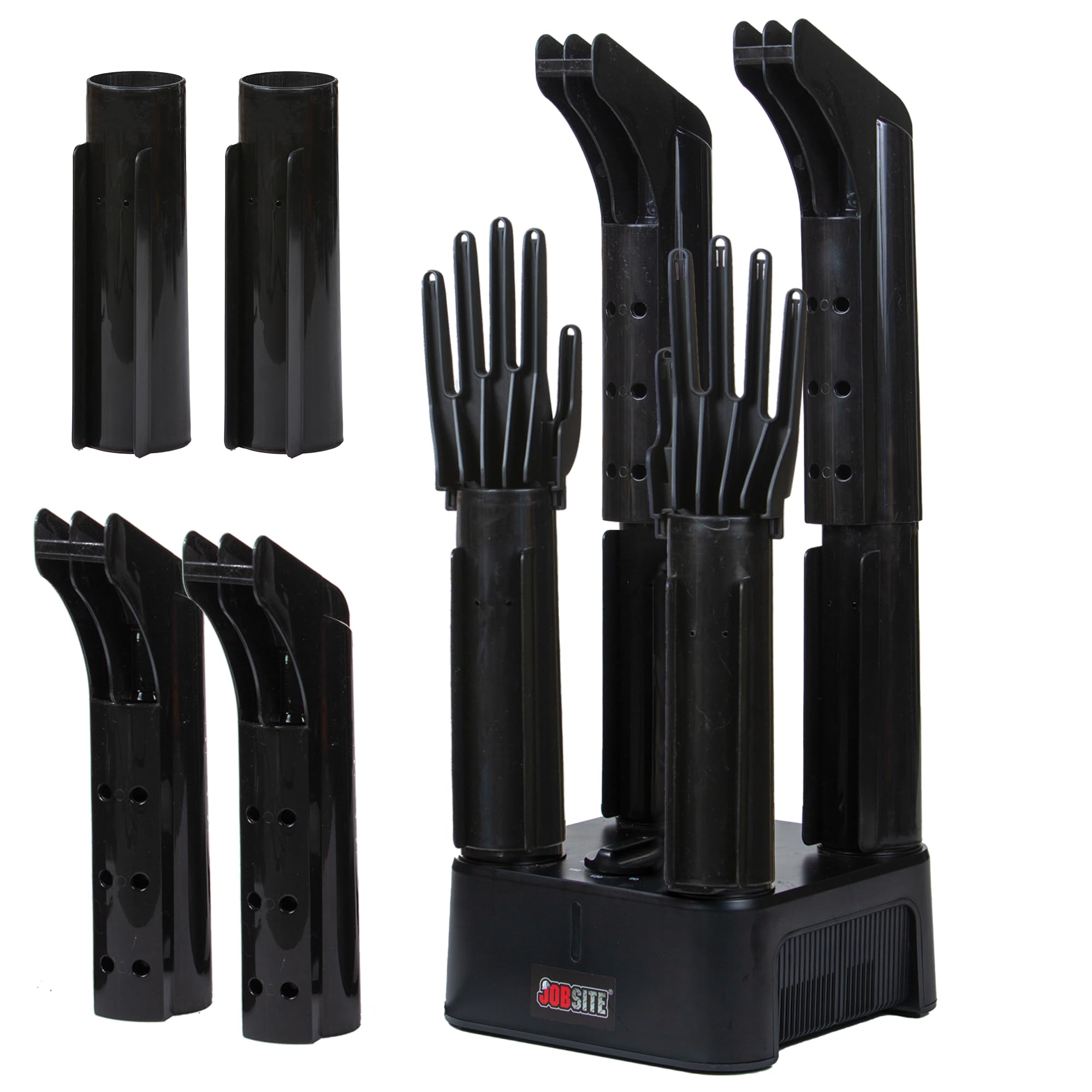 JobSite JobSite Ultra Boot Dryer and Glove Dryer - Dry Waders and Tall Boots - Mighty Boots Dryer with Heat Blower Fan & Extender Tubes & Glove Attachments - Fast Shoe Dryer - Helps Reduce Odor