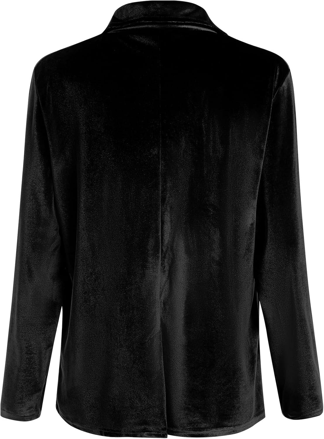 Velvet Blazer Jackets for Women Open Front Long Sleeve Lapel Collar Velvet Jacket Coat with Pockets