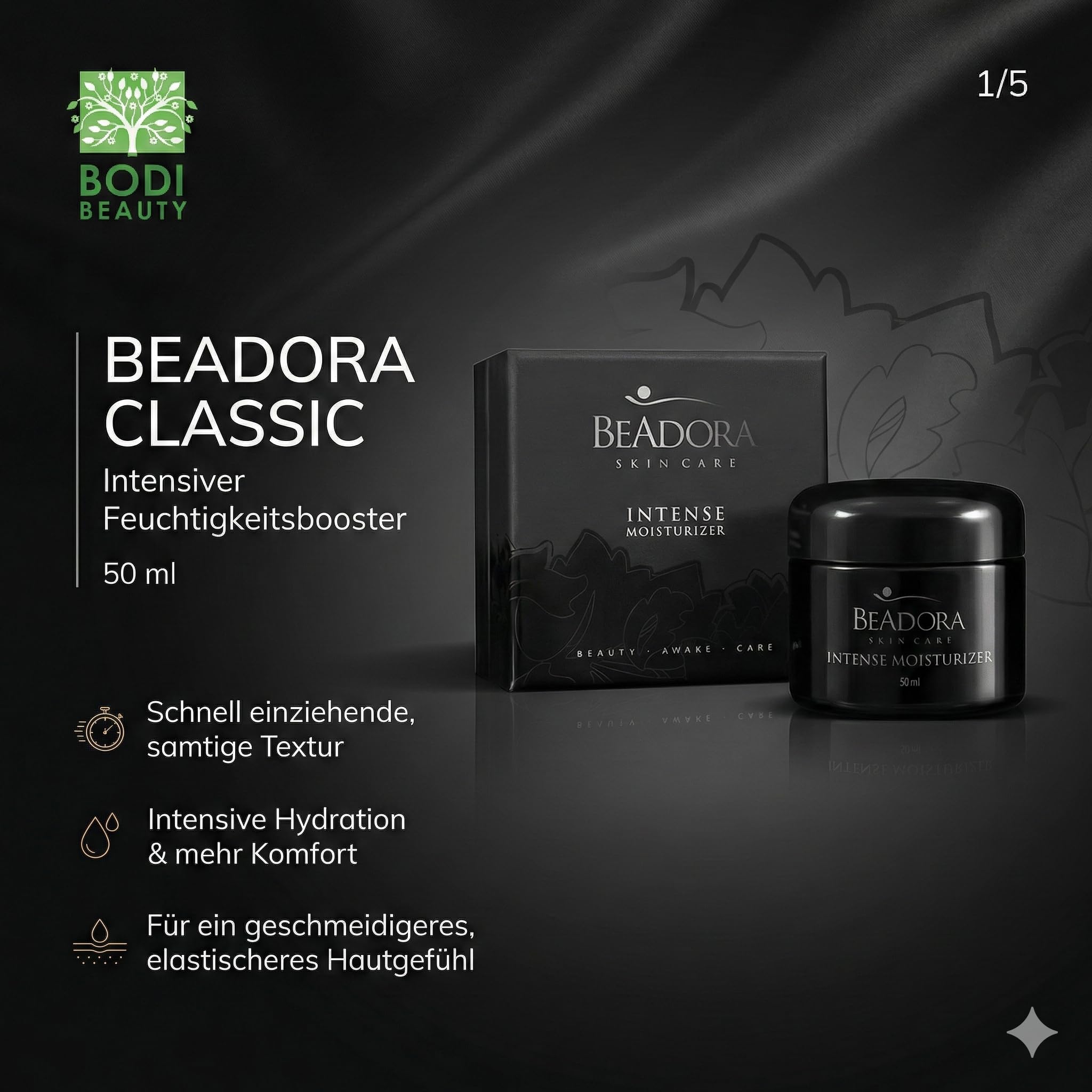 BeAdora Tagescreme 50 ml mit Hyaluron & Schnecken-Kaviar | Intensive Feuchtigkeit den ganzen Tag – pflegt trockene Haut spürbar geschmeidig und schenkt ein frisches Hautgefühl