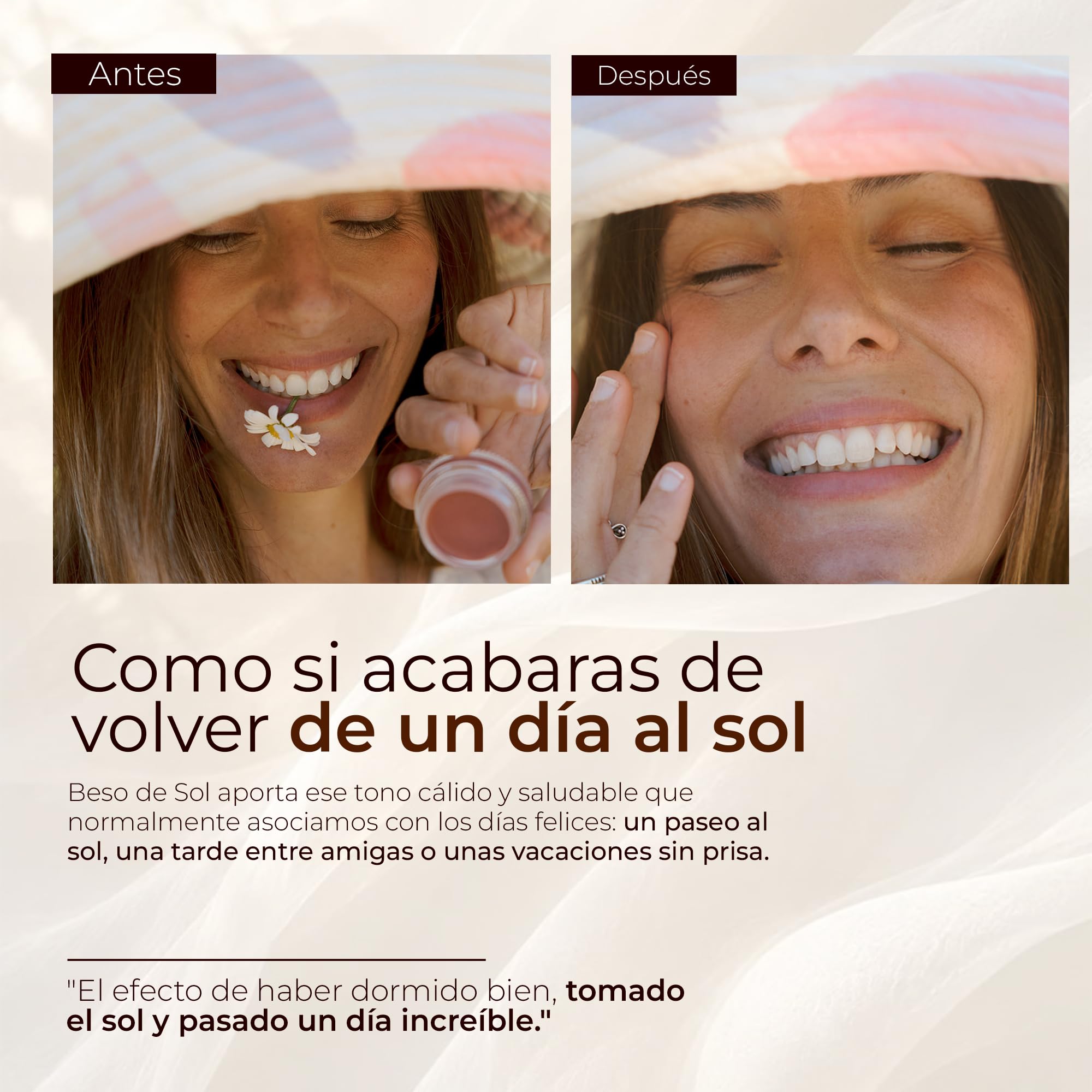 Colorete en Crema y Color Labios 10g - Beso de Sol Multifunción