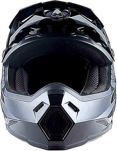 Miniatura 4 de 1Storm - Casco de motocross para jóvenes, BMX, MX, ATV, motocicleta todoterreno, estilo de carreras, negro brillante