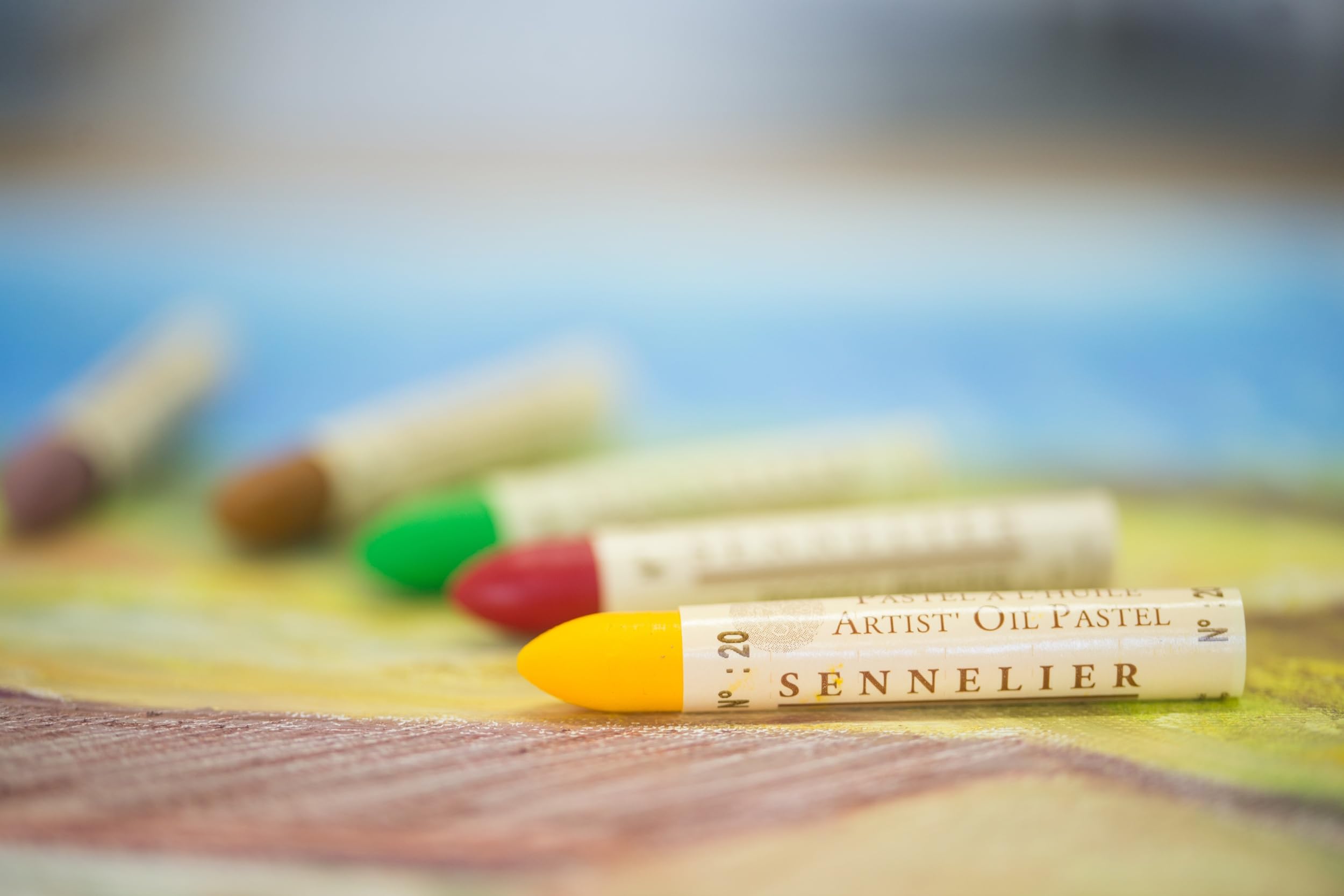 Sennelier Pastels à Huile 48 Couleurs (France) et 1 Cartes Postales