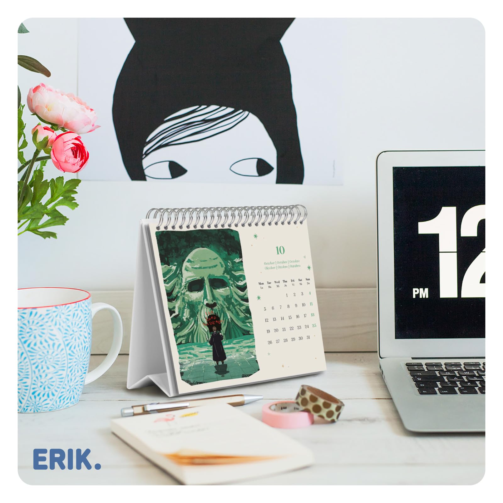 Grupo Erik Desk Calendar 2026 - Harry Potter Calendar 2026 Month To View | Monthly Desk Planner, Desktop Gifts Under 10 Pounds | Harry Potter Gifts For Friends