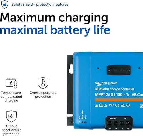 Miniatura 5 de Victron Energy BlueSolar MPPT Tr VE.Can 250V 100 amp 12243648 voltios controlador de carga solar