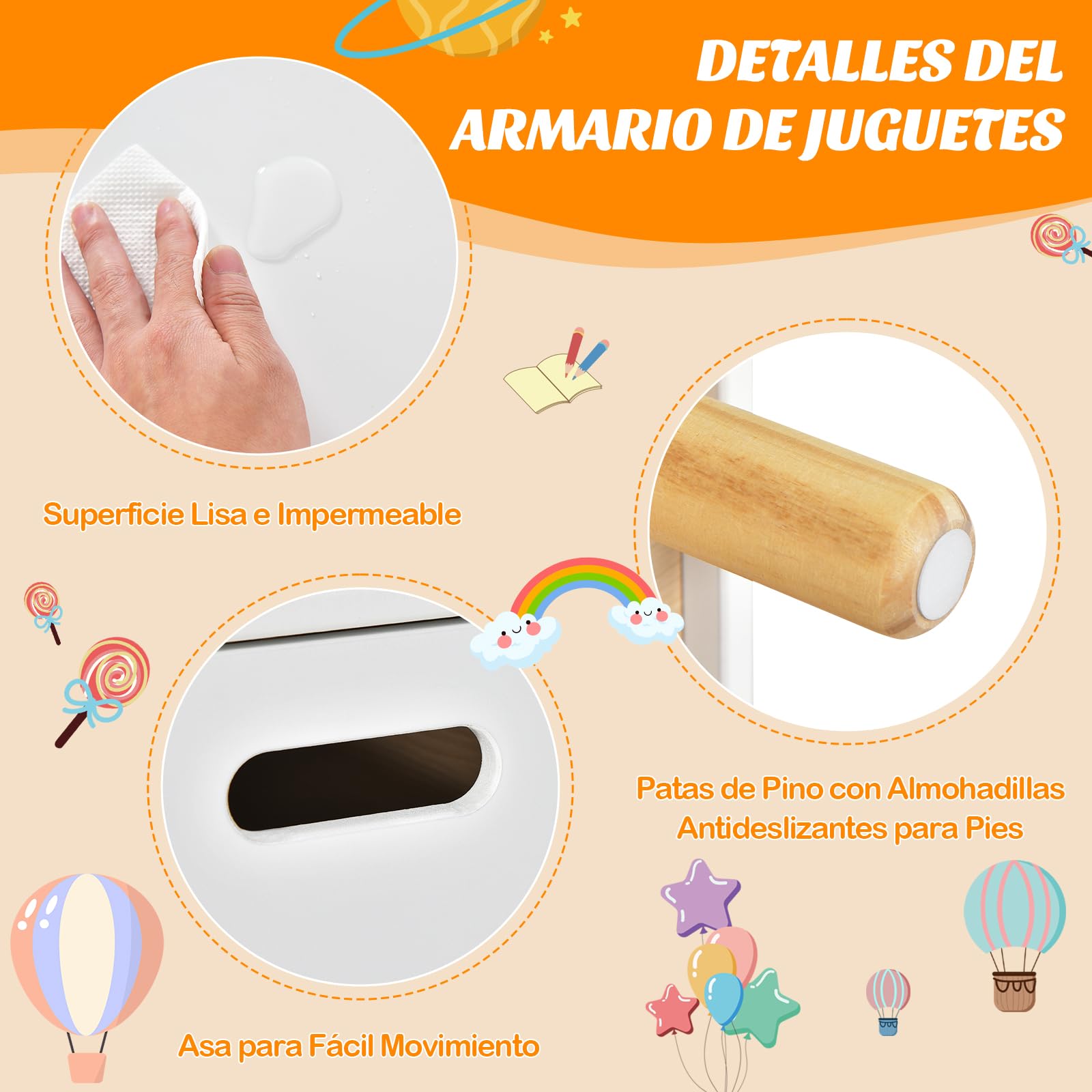 COSTWAY Estantería de Juguetes con Almacenamioneto, Baúl de Juguetes de Madera con Estante Expositor, Librería Infantil con Bisagra de Seguridad, Caja de Juguetes para Niñas y Niños (Blanco)