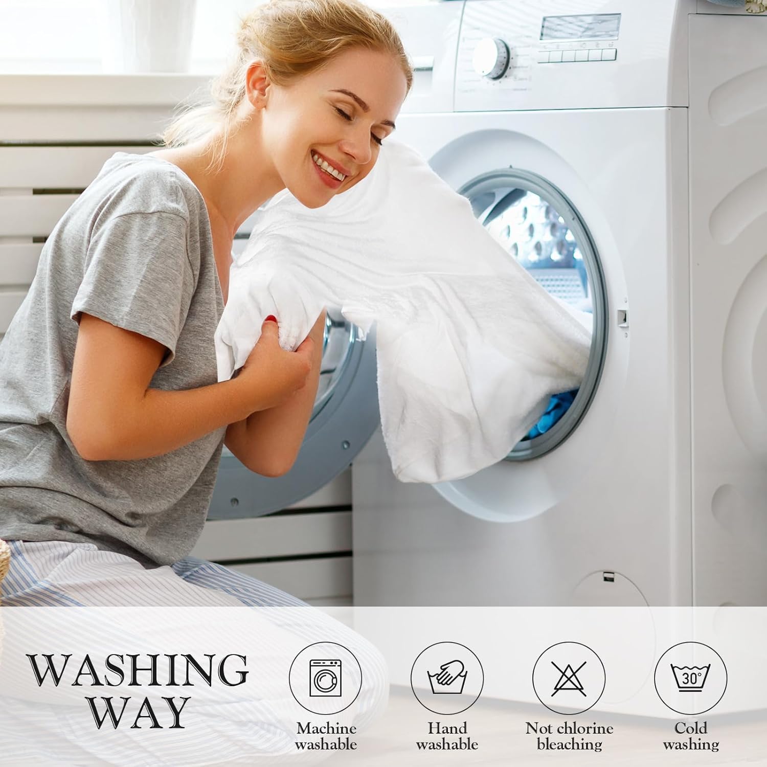 Peryiter 4 Pcs Fleece Throw Blanket Bulk Sofa Blanket Fuzzy Plush Warm Soft and Breathable Lightweight Throw Blankets for Couch for Living Room Bed Travel Couch Sofa(White, Gray,50'' X 60'') - Image 5