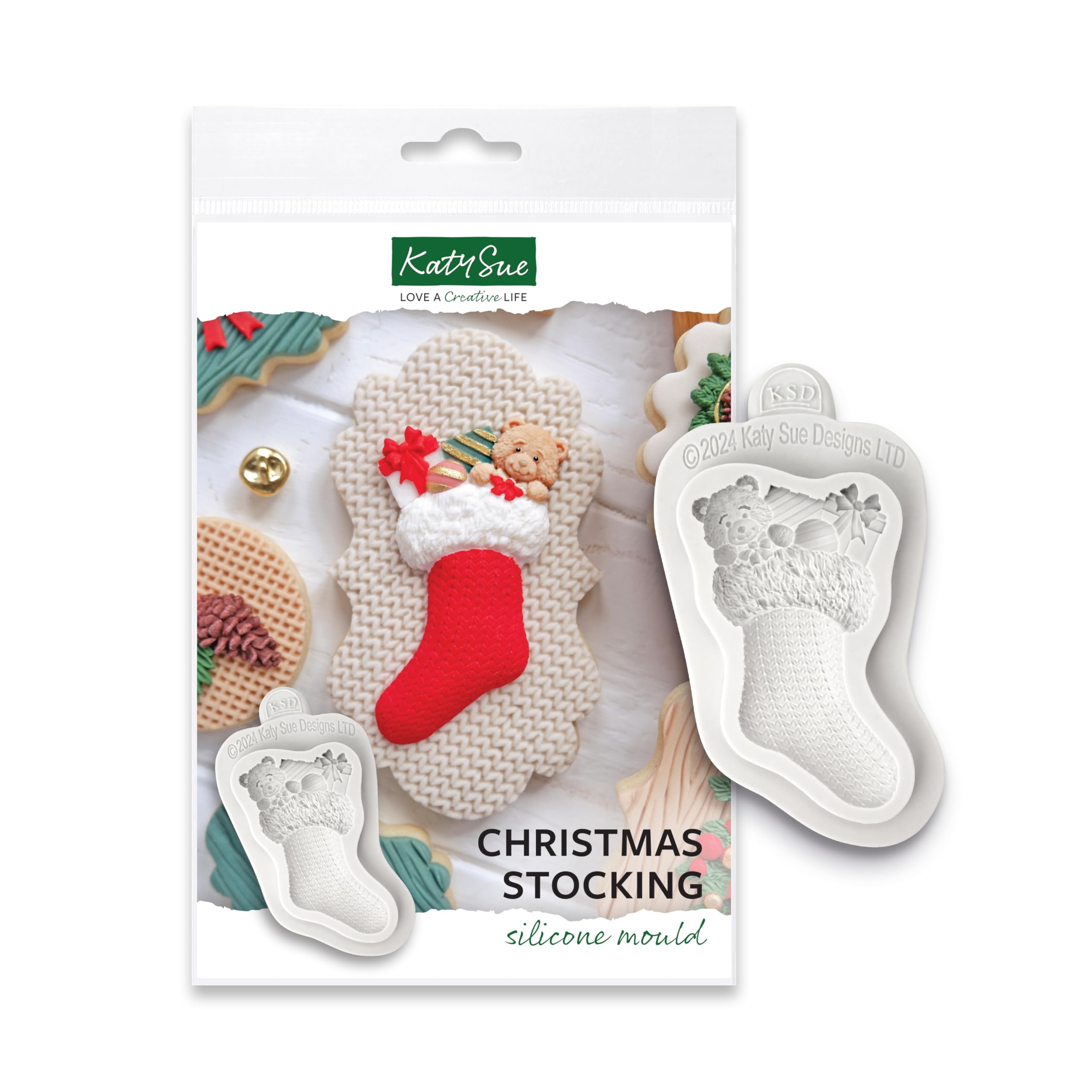 Moule en silicone Noël Katy Sue argile séchage air libre et fondant