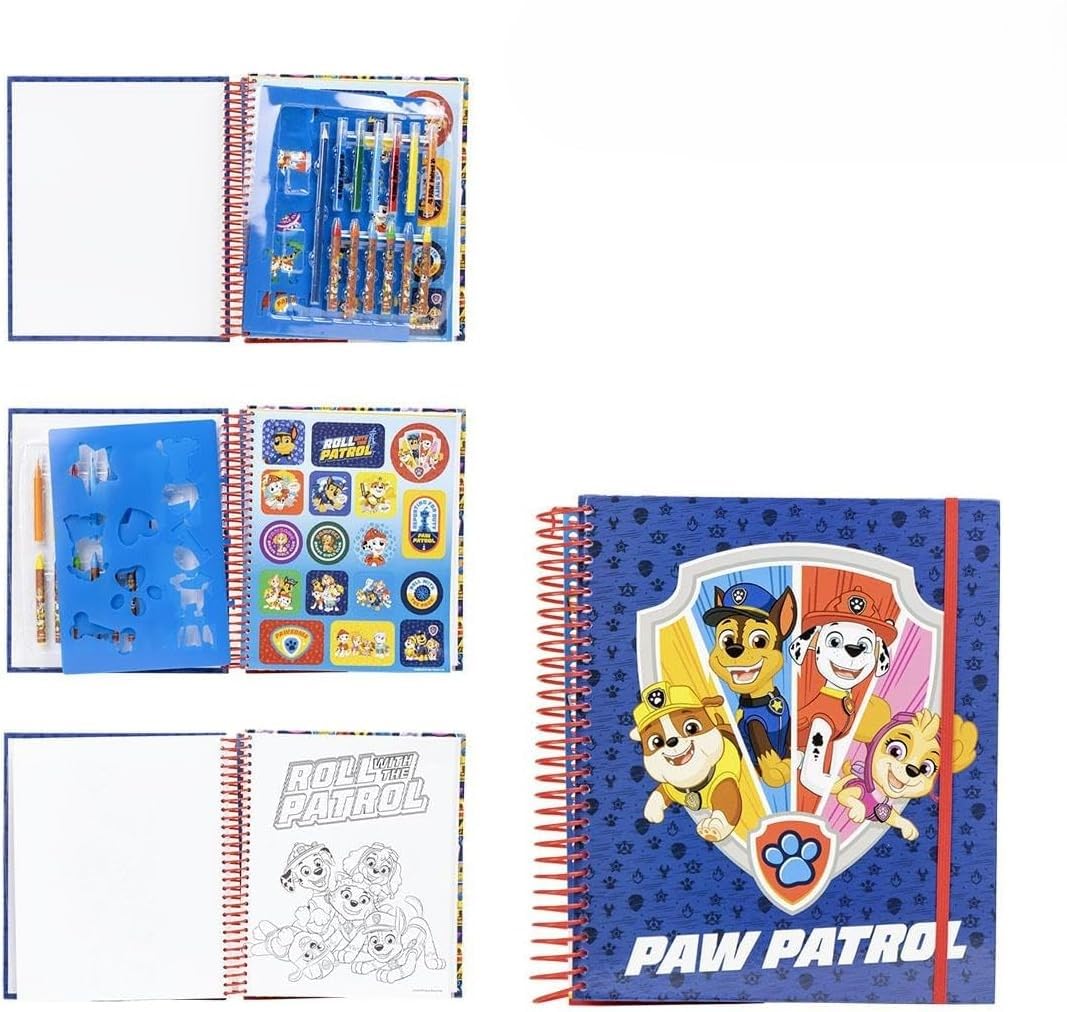 CERDÁ LIFE'S LITTLE MOMENTS Unisex Kid's Paw Patrol Colouring Book Pencil case, Multicolor, Standard