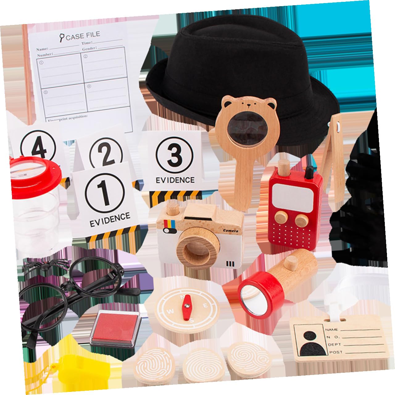 Abaodam Kit de Investigación para Pequeños Juego de Simulación de Investigación Accesorios Duraderos para rol y Aventuras Juguete Educativo para Desarrollo