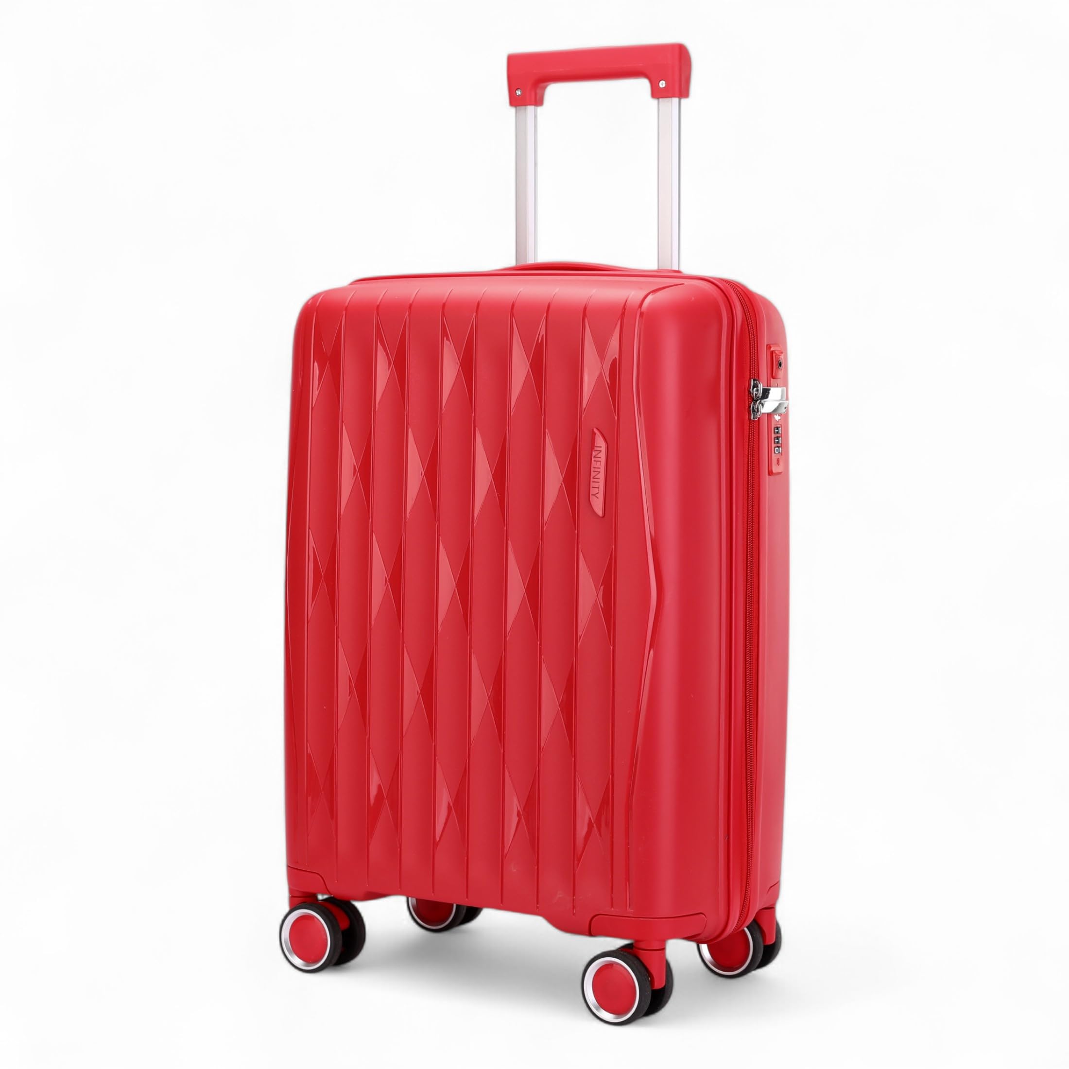 Infinity kabinowa walizka podręczna 50 cm, lekka, 4 kółka, 3-cyfrowy zamek TSA, twarda obudowa, bagaż podręczny, torba lotnicza do EasyJet Ryanair Birtish Airways i wszystkich innych linii lotniczych