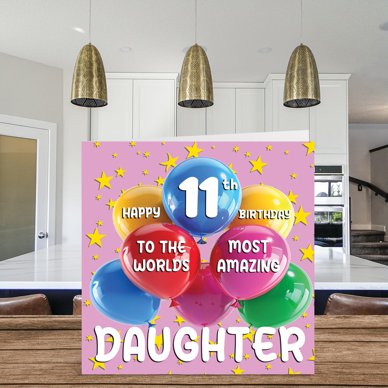 Biglietto Auguri 8 Anni Figlia Hunts England – To The Best Daughter In The World, 148x148 Mm Con Busta
