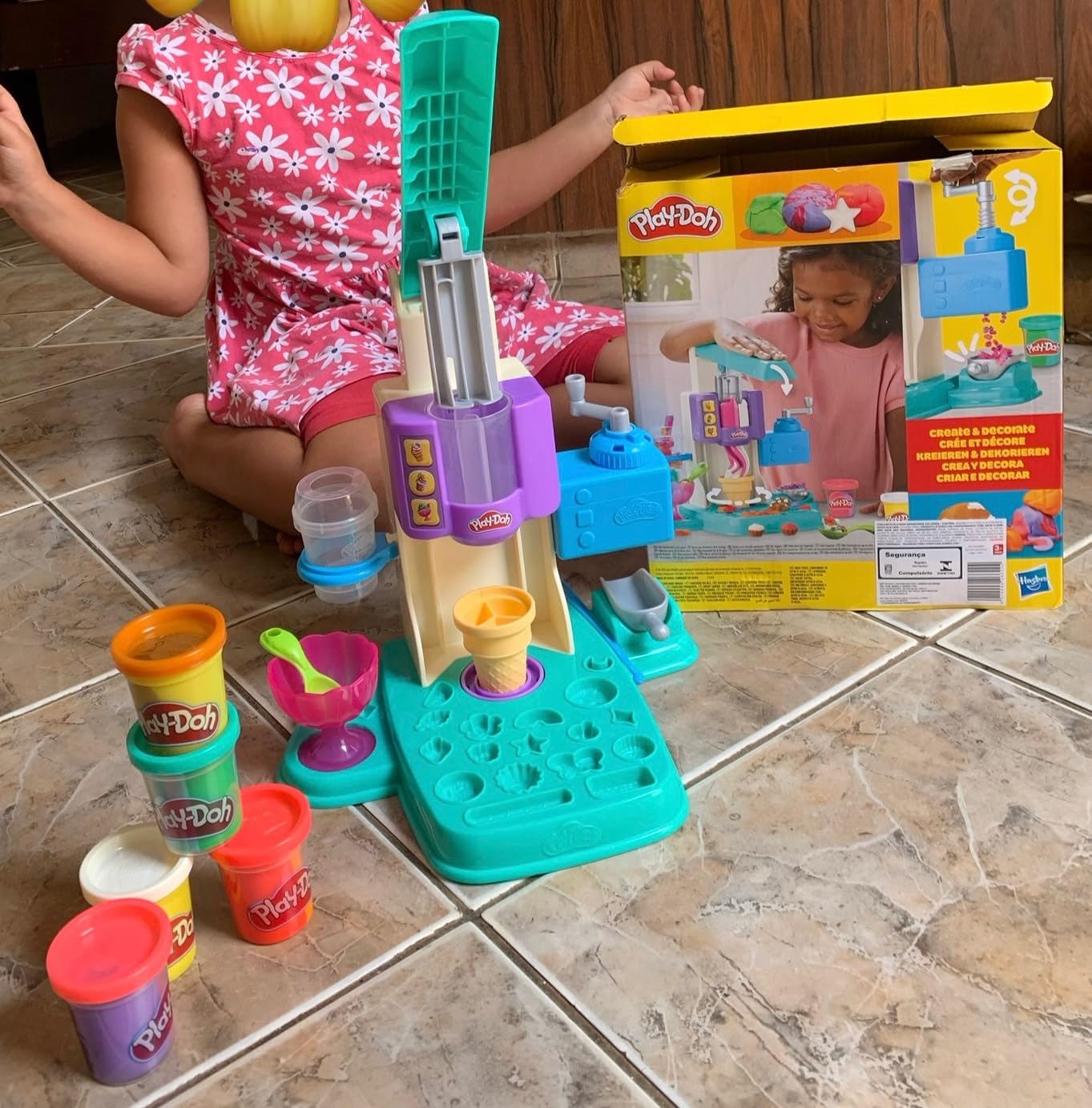 Play-Doh Conjunto de Massinha Sorveteria Colorida, kit com 5 potes de ...