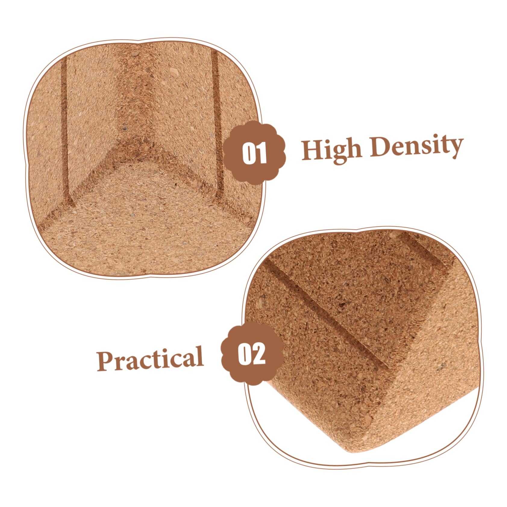 TOYANDONA Bloques de Yoga Triangulares de Corcho de Alta para Principiantes Accesorios de y Fitness para Cintura y Abdomen Soporte Robusto para Ejercicios