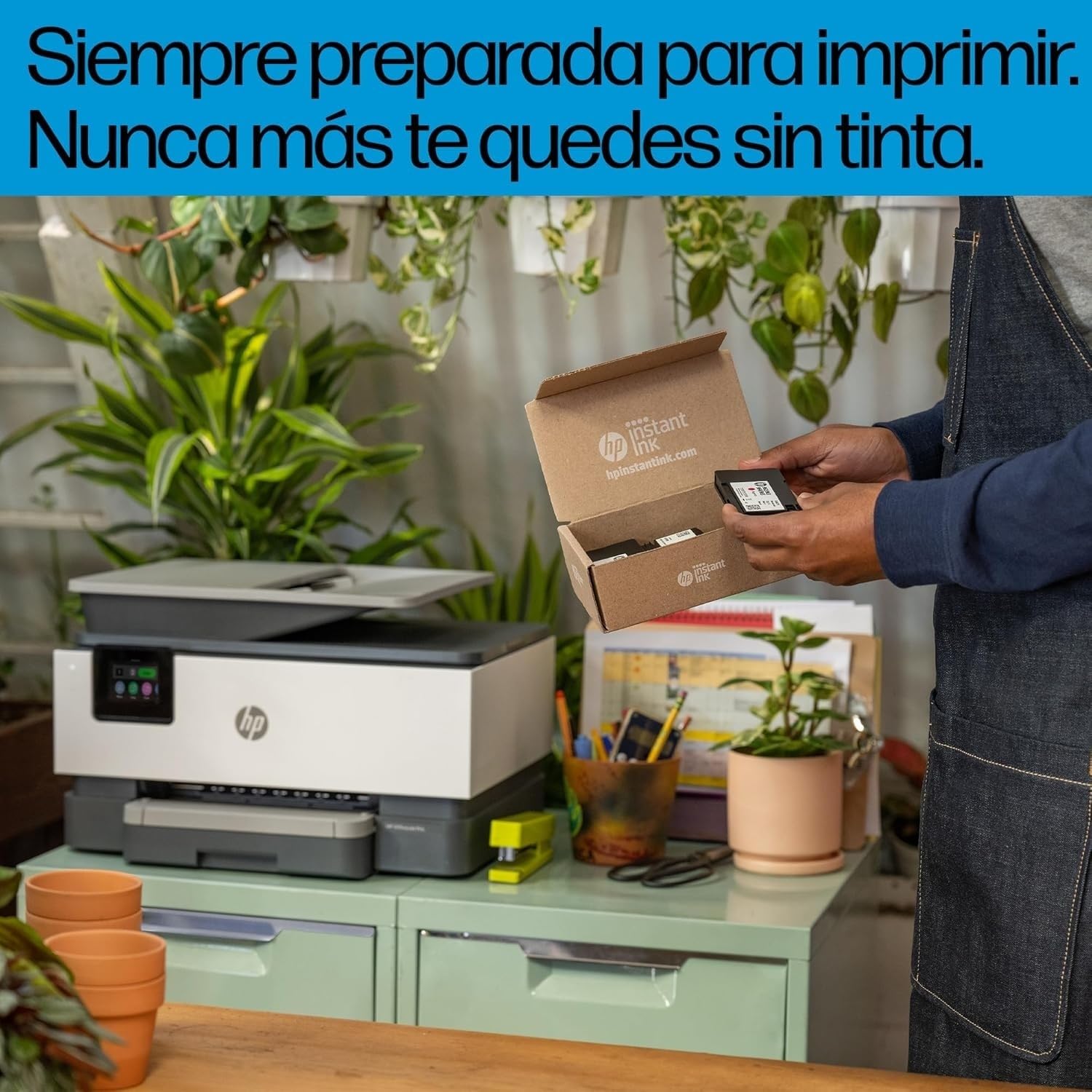 HP OfficeJet Pro 9120e, Impresora multifunción Profesional de inyección de Tinta A4 a Color, Copia, escáner, fax, Wi-Fi, impresión a Doble Cara automática, 22 ppm, 6 Meses Instant Ink, Gris