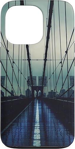 Funda para iPhone 13 Pro Brooklyn Bridge Photo Art NYC New York City Skyline Brooklyn