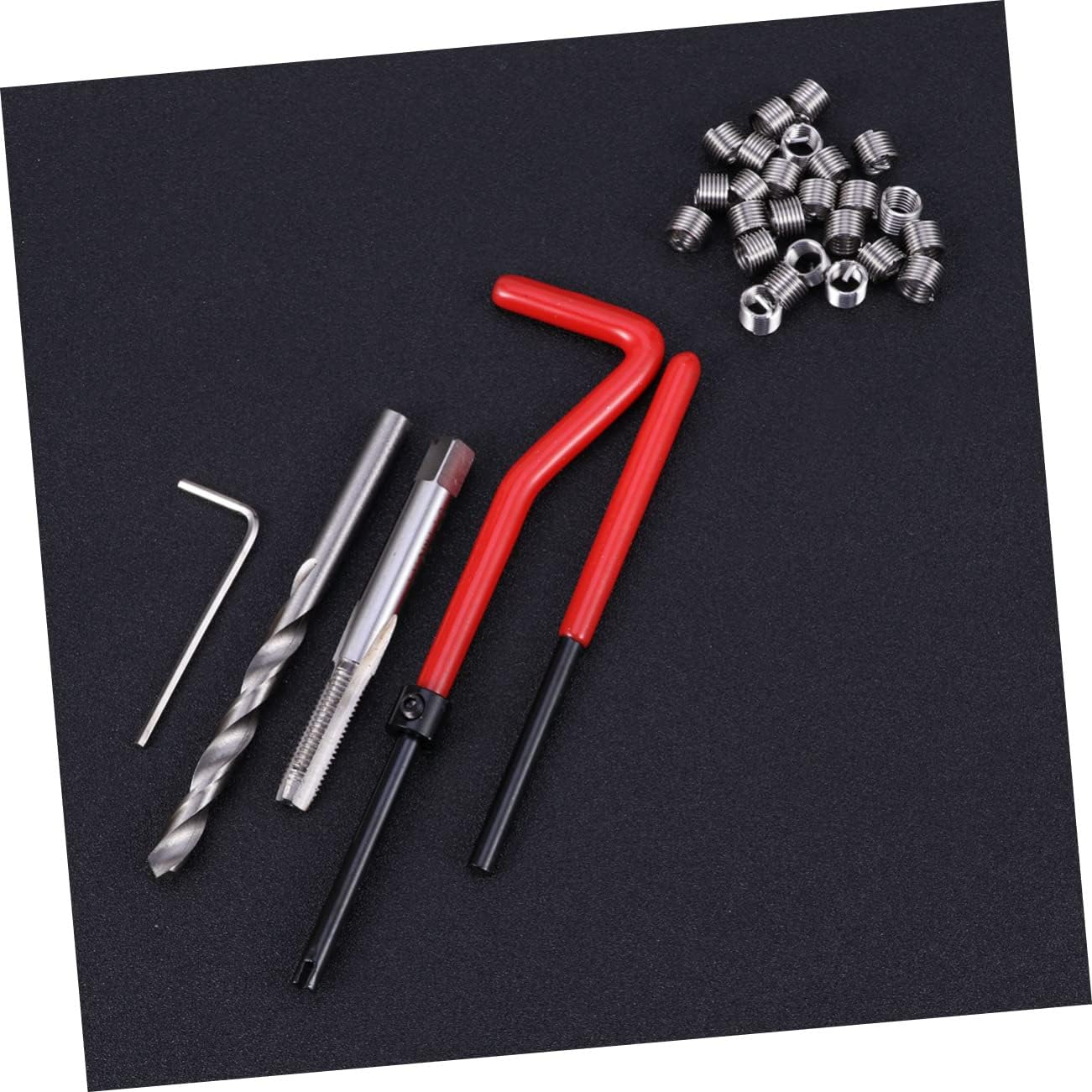ULTECHNOVO Complete Thread Repair Kit 30pcs Thread Insert Tool for Steel Cast Iron Aluminum