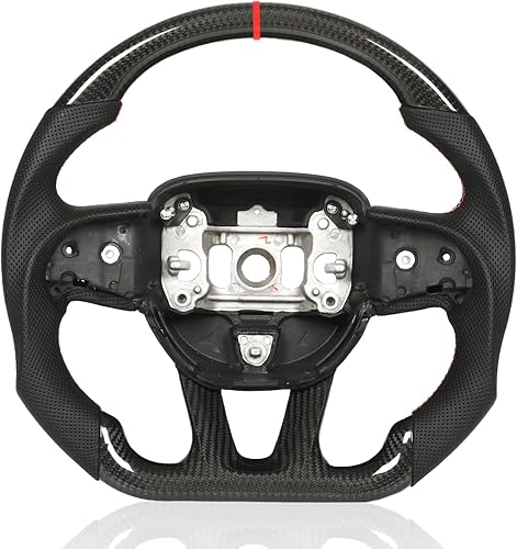 Para volante Dodge Charger actualizado de cuero napa de fibra de carbono 3K con costuras a mano, accesorios de automóvil, repuesto interior para