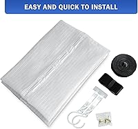 Vista 7 de Pantalla magnética para puerta de 32 x 80 pulgadas, tamaño de la pantalla 34 x 81 pulgadas, manos libres autosellante, marco completo de cinta