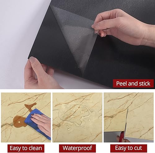 Miniatura 46 de WESTICK 20 azulejos de mármol para baño, impermeables, de 12 x 12 pulgadas, autoadhesivos, azulejos de vinilo para despegar y pegar, azulejos