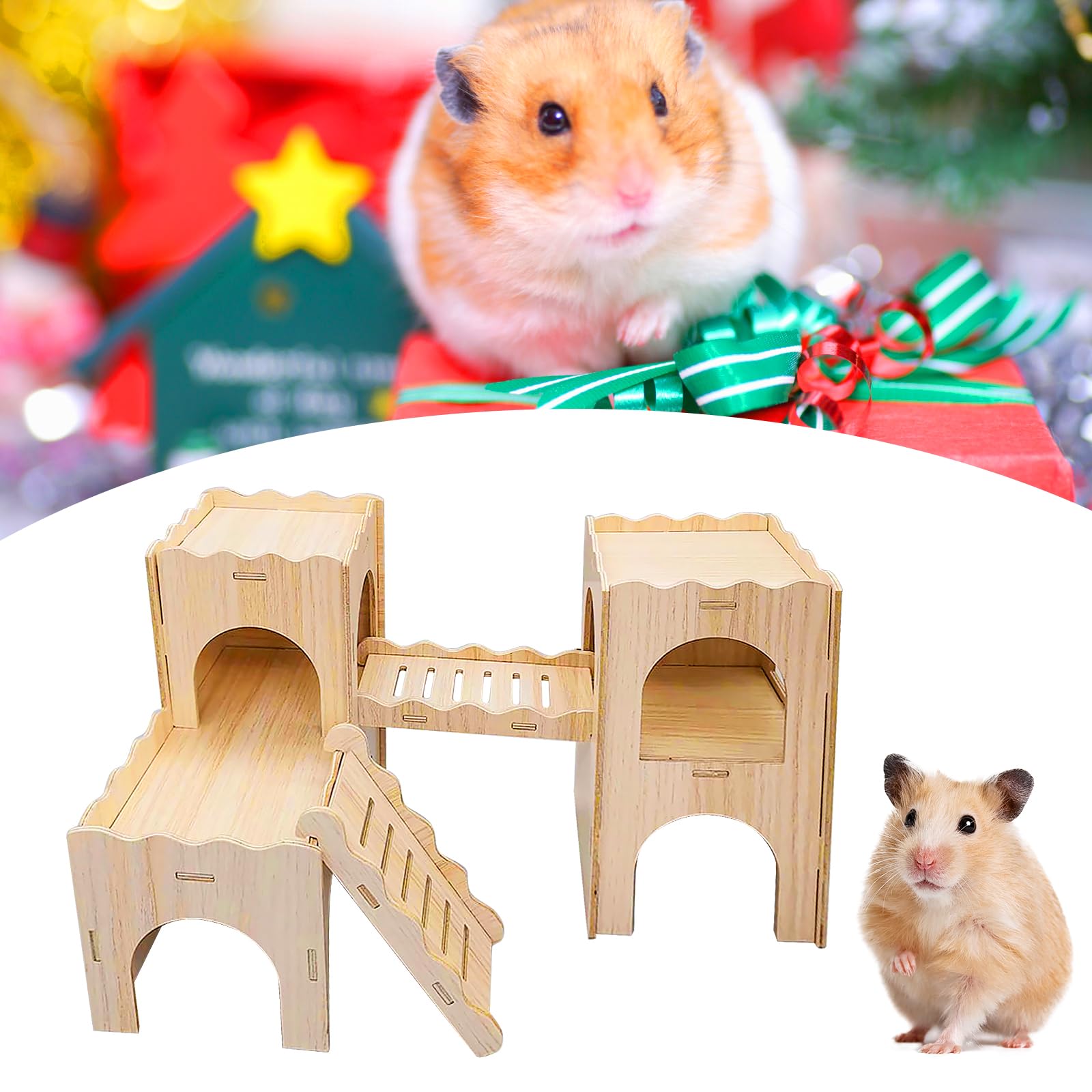 2 Stück Hamster Tunnel Aus Holz - Versteck & Spielhaus Für Nager Zum Selbstbauen