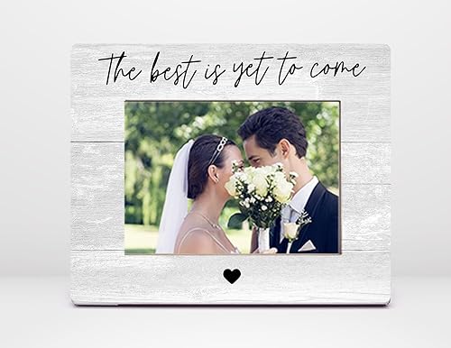 Miniatura 7 de Marco de fotos con cita inspiradora The Best Is Yet To Come, regalo de boda para el día de San Valentín, compromiso y boda, para él, para parejas
