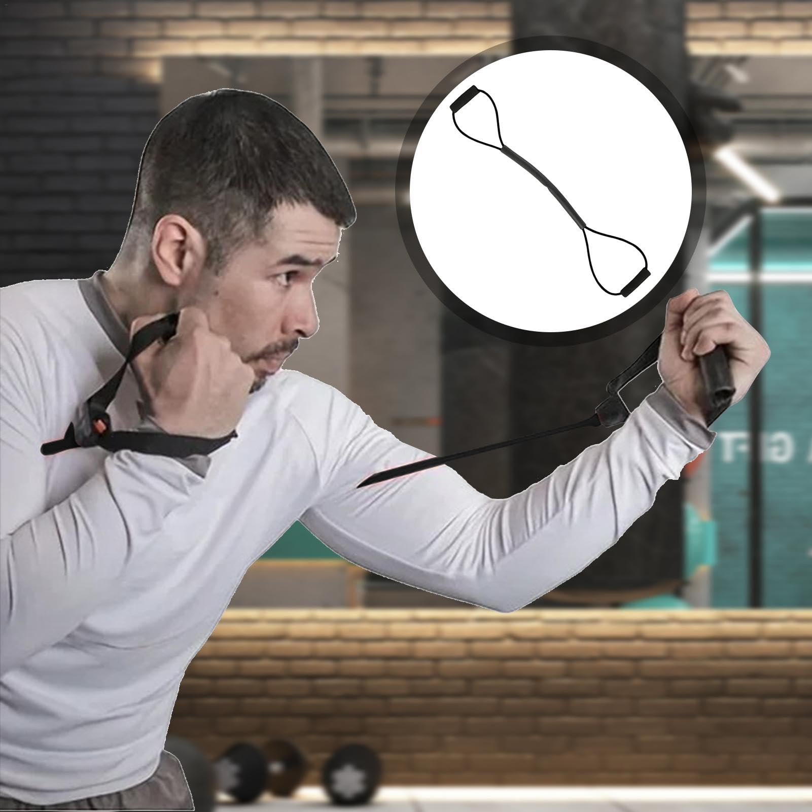 Fasce Elastiche Boxe Con Maniglie - Allenamento Cardio, Shadow Boxing, Fitness Casa E Viaggio