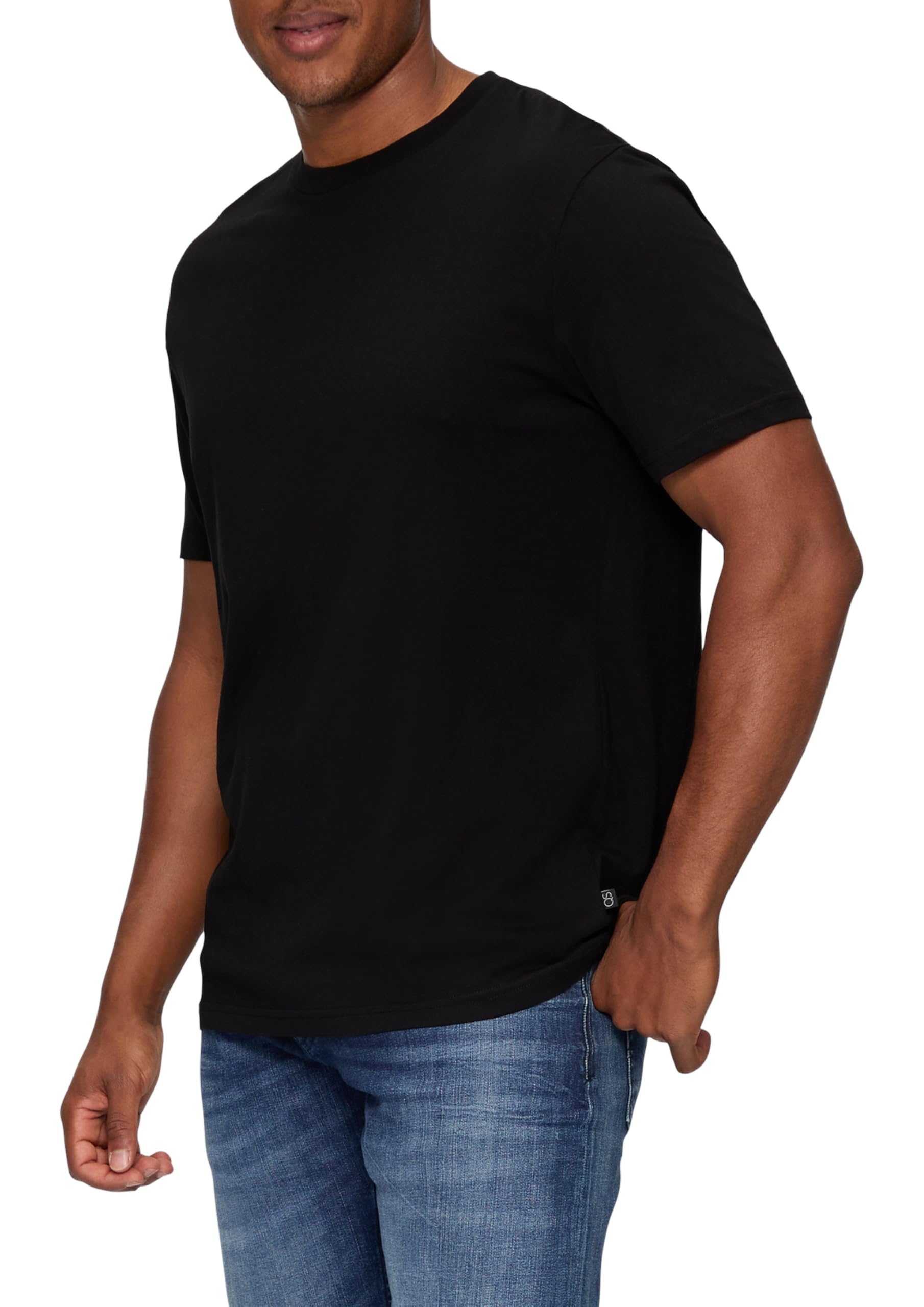 QS Men's T-Shirt, Black, XL