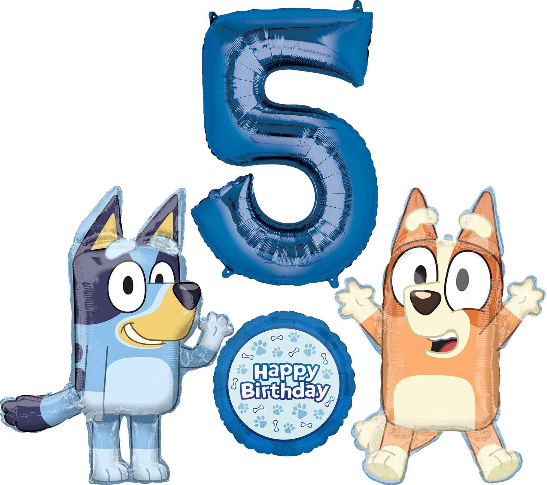 Bluey and Bingo 5th Birthday Party Supplies Balloon Bouquet Decorations