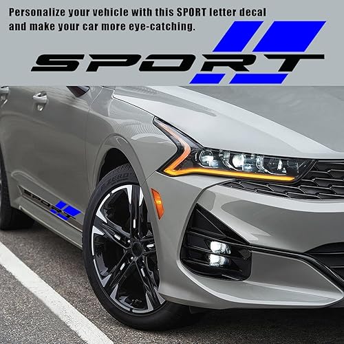 Miniatura 9 de Pincuttee Sport Letter Decal for Car,Reflective Car Sticker and Decal,Car BodyRearBumperDoor Decals,16inch Vechiles Sticker,Automotive Exterior